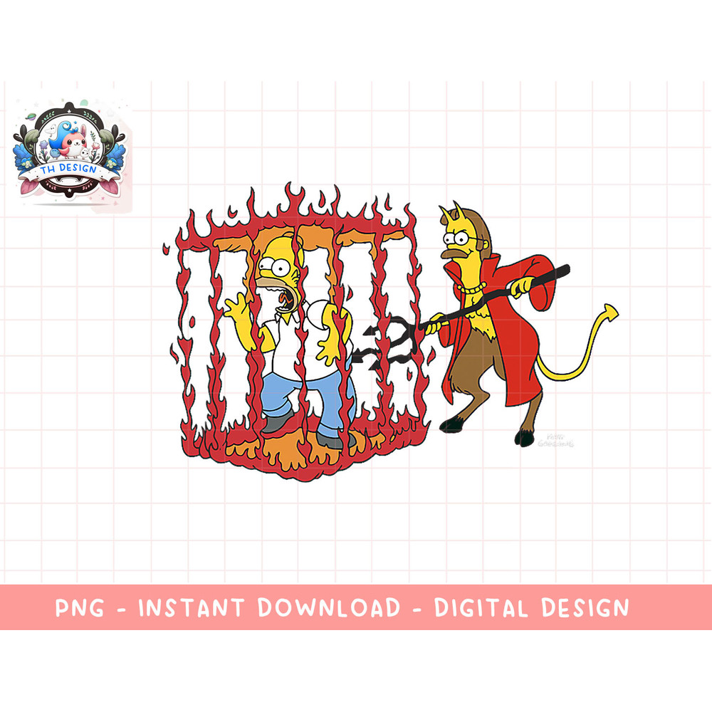 The Simpsons Treehouse Of Horror Devil Flanders & Homer V-2 png, sublimation.jpg