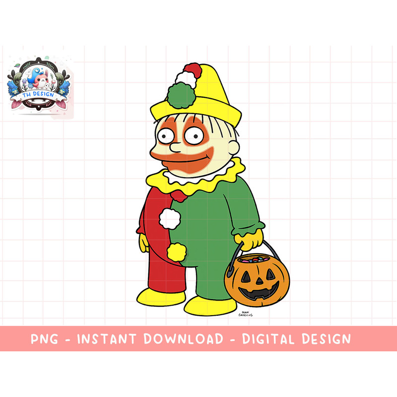 The Simpsons Treehouse of Horror Halloween Clown Ralph Alt png, sublimation.jpg
