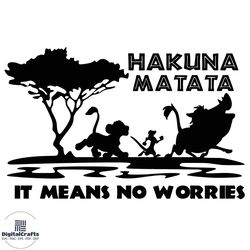 Hakuna Matata SVG, Hakuna Matata, Disney svg, Lions King Svg