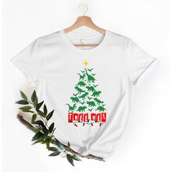 tree rex shirt, christmas dinosaur shirt, dinosaur santa, jurassic christmas, dinosaur at xmas,cute dino outfit, xmas tr