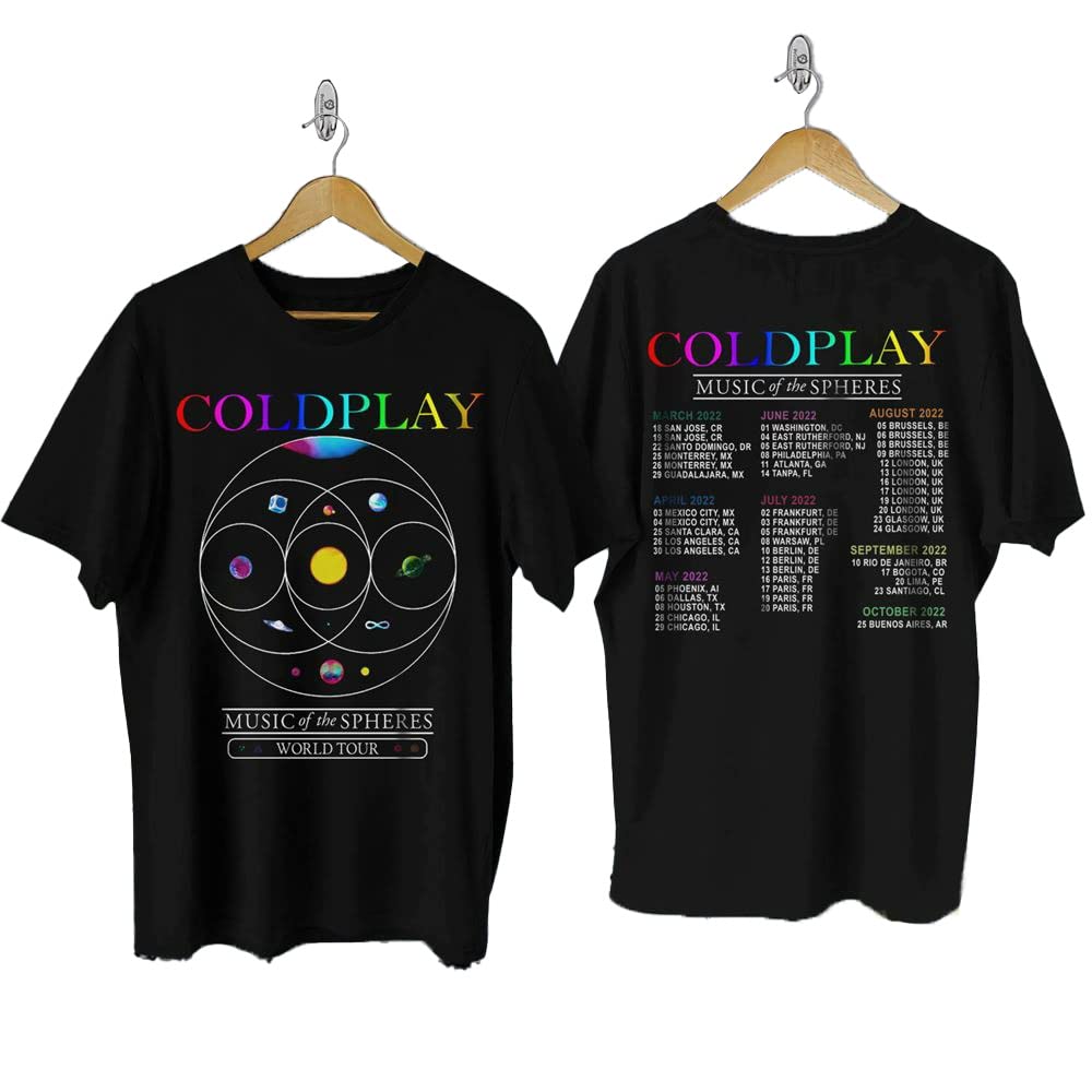 Coldplay 2023 Shirt, Coldplay Tour 2023 T Shirt for Men Women, Coldplay Shirt for fan, Music of the Sphere 2023 Shirt