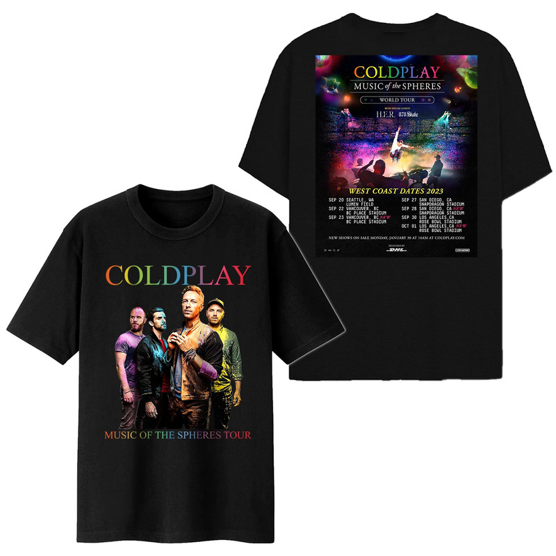 Coldplay 2023 Shirt, Coldplay Tour 2023 T Shirt for Men Women, Coldplay Shirt for fan, Music of the Sphere 2023 Shirt