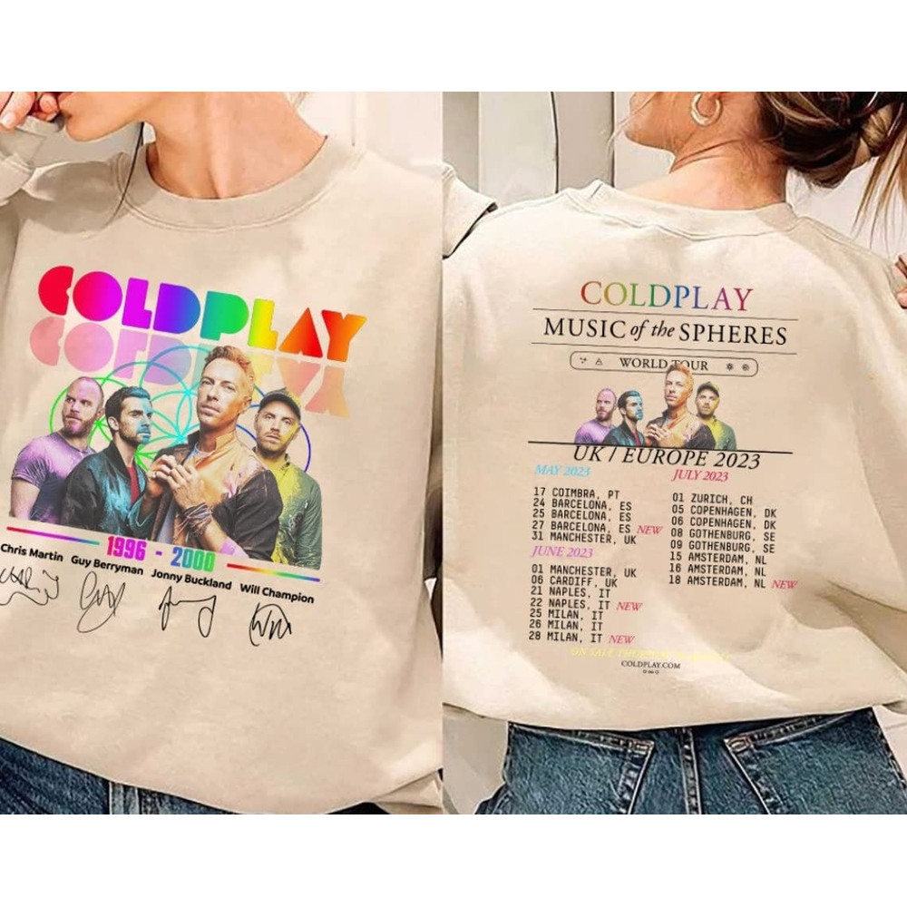 Coldplay 2023 Shirt, Coldplay Tour 2023 T Shirt for Men Women, Coldplay Shirt for fan, Music of the Sphere 2023 Shirt