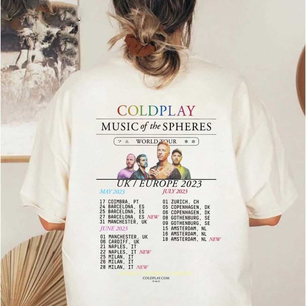 Coldplay 2023 Shirt, Coldplay Tour 2023 T Shirt for Men Women, Coldplay Shirt for fan, Music of the Sphere 2023 Shirt