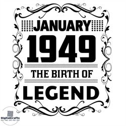 january 1949 the birth of legend svg silhouette