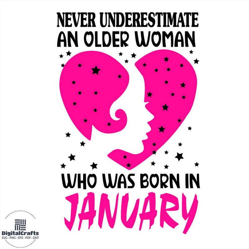 Never Understand An Older Woman Was Born In January SVG PNG