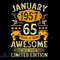 January 1975 65 Years Of Being Awesome Limited Edition SVG PNG