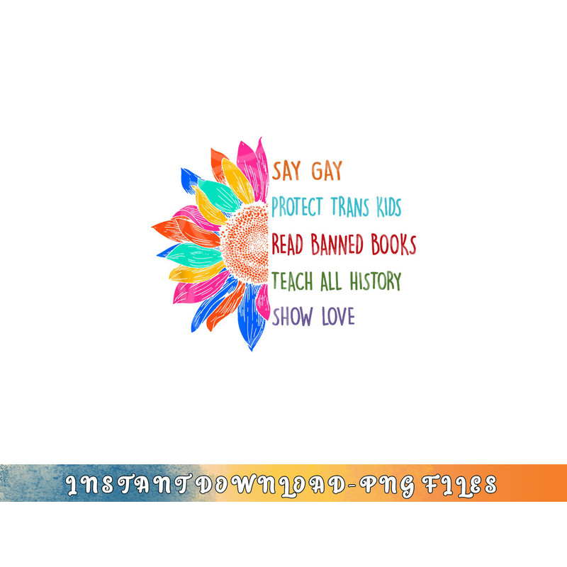 Say Gay Protect Trans Kids Read Banned Books Teach History png, digital download copy.jpg