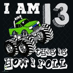 i am 13 this is how i roll svg, birthday svg, 13