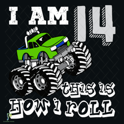 i am 14 this is how i roll svg, birthday svg, 14