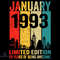 January 1993 Limited Edition 29 Years Of Being Awesome Svg