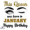 This Queen Was Born In January Happy Birthday SVG PNG