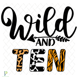 wild and ten birthday svg, birthday svg, 10th bi