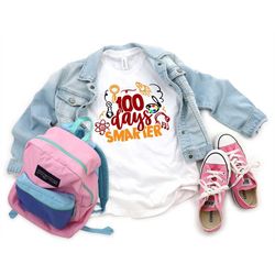 100 days smarter shirt, 100 days of school, teacher gifts, teacher appreciation, 100 days brighter, back to school shirt