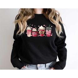 valentine coffee sweatshirt, womens valentines day sweater, cute valentines day shirt, valentines sweater,womens valenti