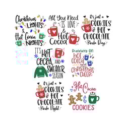 christmas svg, hot cocoa svg bundle winter svg holiday svg cocoa svg files