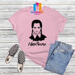 i hate people shirt, wednesday addams shirt, youth shirt, school shirt, trendy shirt, nevermore academy shirt, sarcastic
