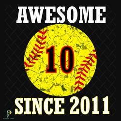 awesome 10 years old svg, birthday svg, 10th bir