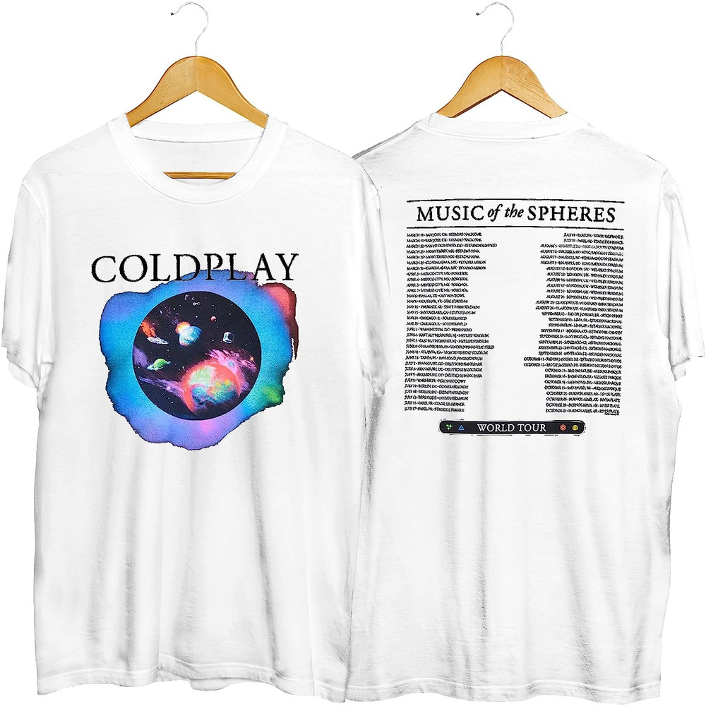 Coldplay 2023 Shirt, Coldplay Tour 2023 T Shirt for Men Women, Coldplay Shirt for fan, Music of the Sphere 2023 Shirt