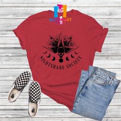 nightshade society t-shirt, skull shirt, gothic shirt, nevermore academy shirt, wednesday addams shirt, movie shirt, sca