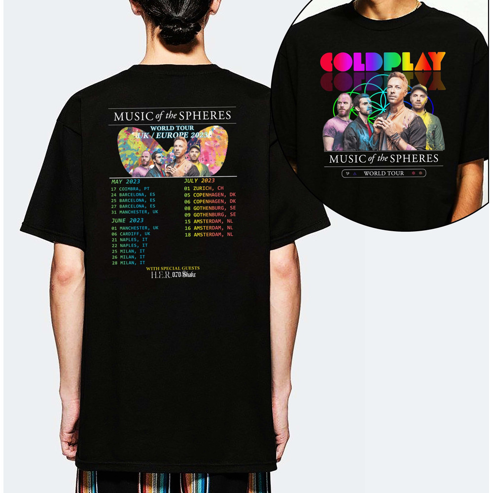 Coldplay 2023 Shirt, Coldplay Tour 2023 T Shirt for Men Women, Coldplay Shirt for fan, Music of the Sphere 2023 Shirt