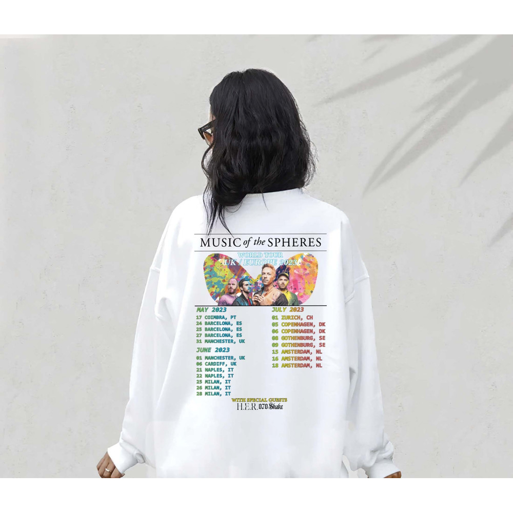 Coldplay 2023 Shirt, Coldplay Tour 2023 T Shirt for Men Women, Coldplay Shirt for fan, Music of the Sphere 2023 Shirt