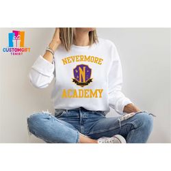 nevermore academy sweatshirt, wednesday sweatshirt, addams shirt, horror shirt, movie sweatshirt, unitas est invicta swe