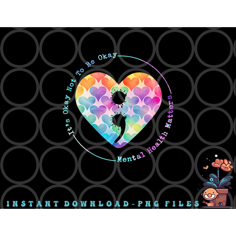 Semicolon Heart Suicide Prevention Mental Health Awareness png, digital download copy.jpg