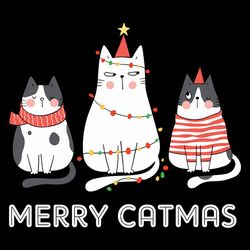 funny christmas svg, merry christmas cat svg, christmas trees, christmas pajamas, cat lover gifts christmas cat tre