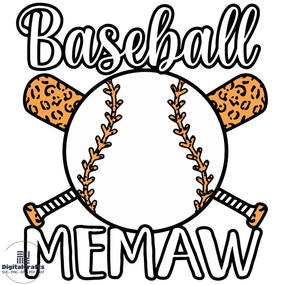 Baseball Memaw Design Svg Sports Svg Baseball Player Svg Memaw Svg Grandma Baseball