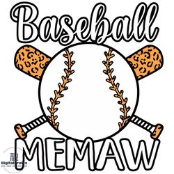 baseball memaw design svg, sports svg, baseball player svg, memaw svg, grandma baseball