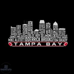tampa bay football team all time legends, tampa bay city skyline svg, sport svg
