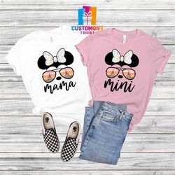 mama shirt, mini shirt, mommy and me shirts, family trip tee, disney shirt, mom and daughter shirt, minnie mouse, grandm