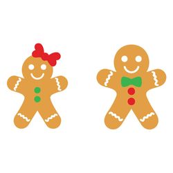 gingerbread boy svg, gingerbread girl svg cut file, christmas svg ginger man, cute holiday cookies svg