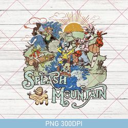 retro splash mountain png, brer rabbit, brer bear, brer fox png, mickey caribbean png, disneyland png, wdw png 300dpi