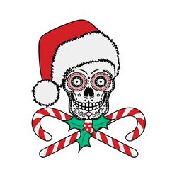 sugar skull santa christmas,christmas svg, cricut file