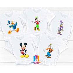 best disney characters shirt, mickey mouse shirt, goofy shirt, pluto shirt, daisy duck shirt, donald duck shirt, couple