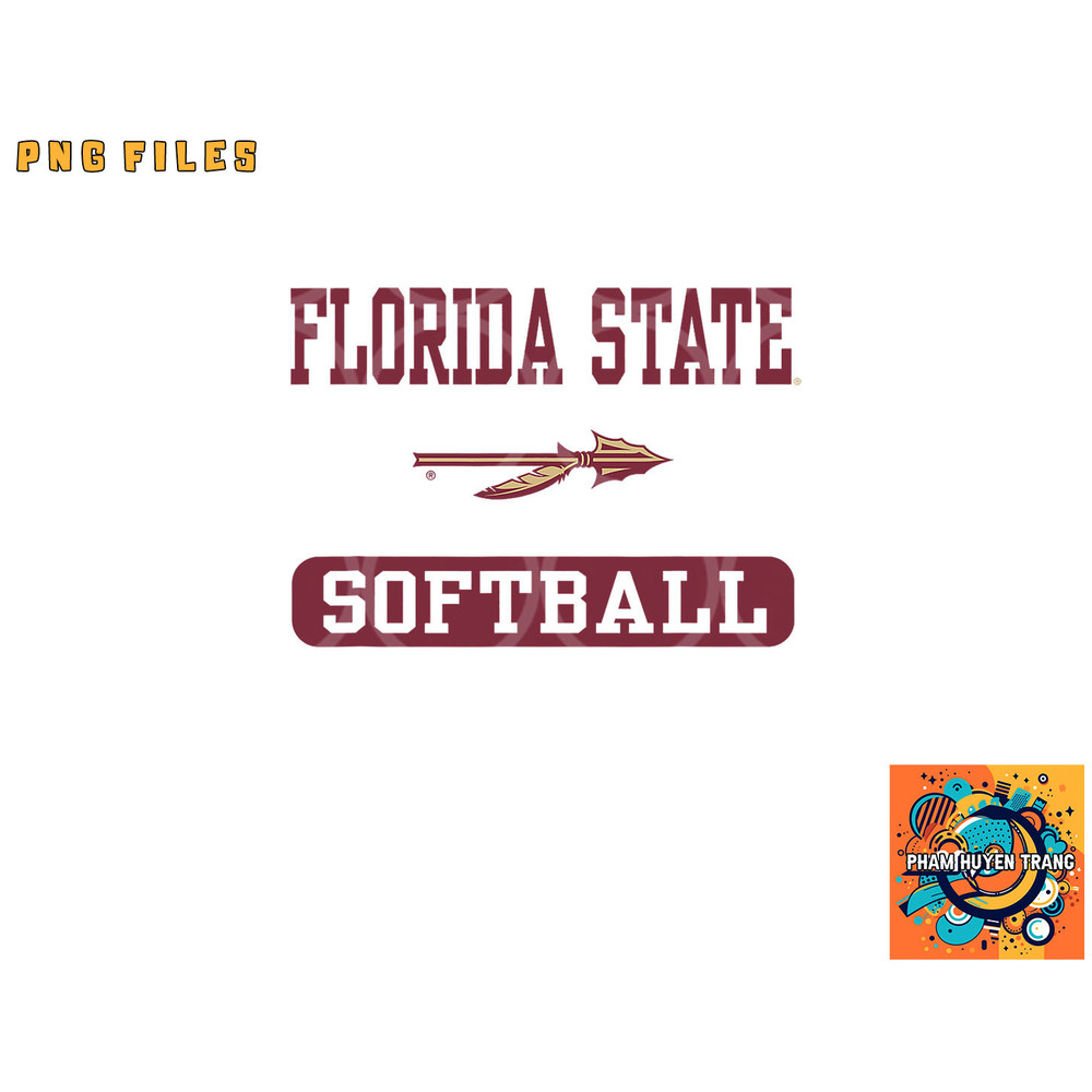 Florida State Seminoles Softball Logo Officially Licensed png, digital download copy.jpg