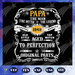 papa the man the myth the legend svg, 1949 svg, b