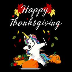 dabbing unicorn dog eating turkey happy thanksgiving svg, thanksgiving turkey svg files