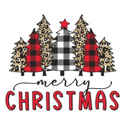 merry christmas cheetah print, leopard print, buffalo plaid sublimation svg file