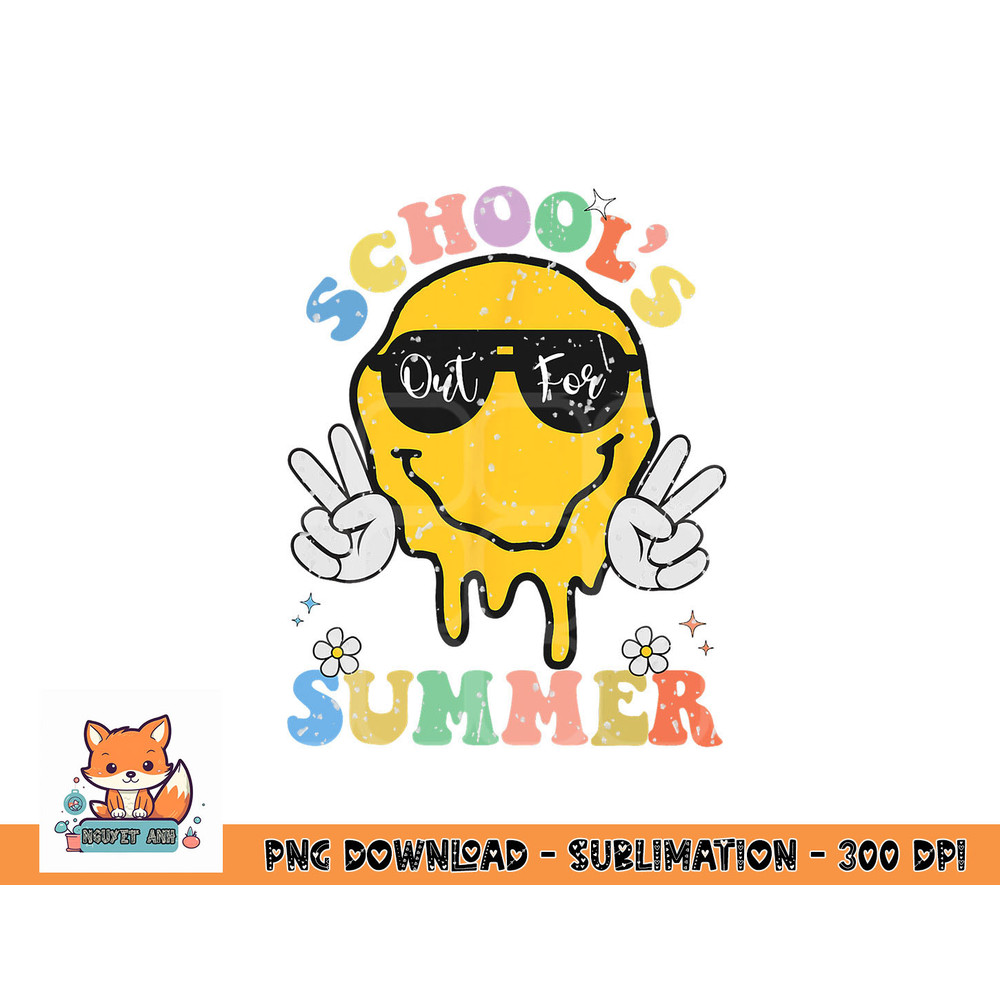 Funny Groovy School s Out For Summer Graduation Teacher Kids png, digital download copy.jpg