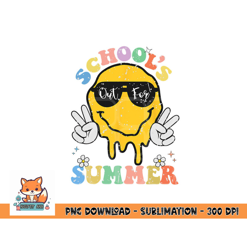 Funny Groovy School s Out For Summer Graduation Teacher Kids png, digital download copy.jpg