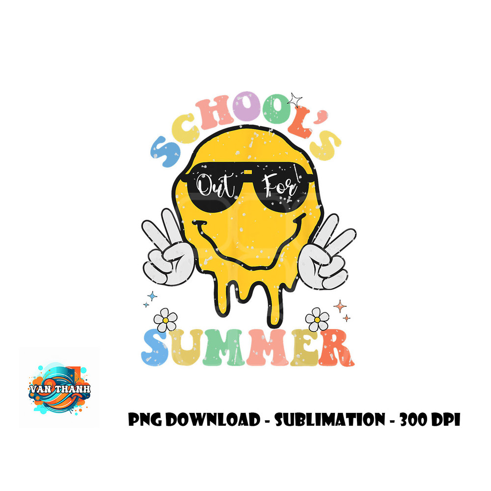 Funny Groovy School s Out For Summer Graduation Teacher Kids png, digital download copy.jpg