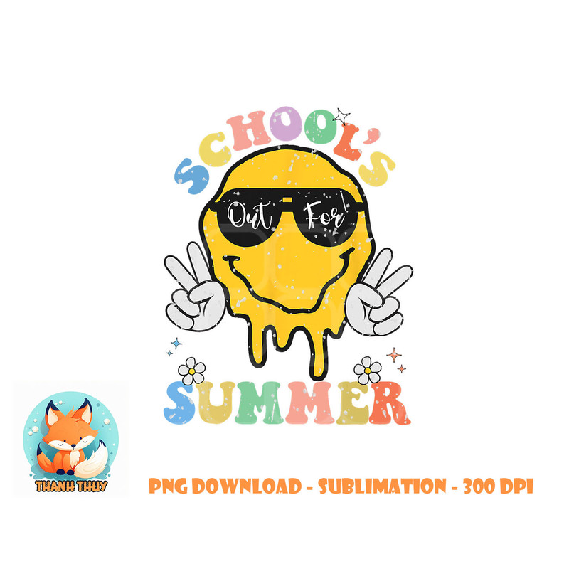 Funny Groovy School s Out For Summer Graduation Teacher Kids png, digital download copy.jpg