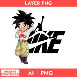 songoku nike png, nike logo png, dragon ball z nike png, fashion brand png, ai digital file