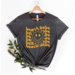 beach babe shirt, summer shirt, beach shirt, beach babe retro summer shirt, beach vibes shirt summer shirt, matching vac