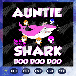 auntie shark doo doo doo, auntie svg, auntie shir