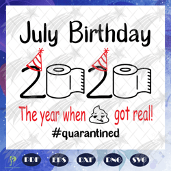 july birthday 2020 svg, the year when shit got re