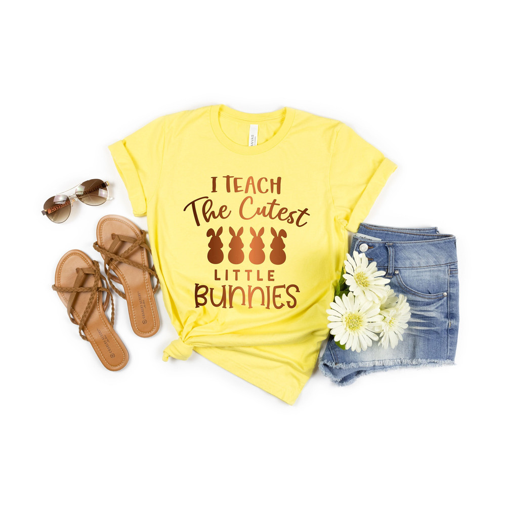 Easter Teacher Shirt, I Teach The Cutest Little Bunnies, Easter Bunny Tshirt, Funny Easter Gift For Teacher, Happy Easter Day Shirt - 1.jpg
